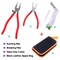 3Pcs Heavy Duty Glass Running Pliers, Breaker Grozer Pliers and Grip Oil Feed Glass Cutter Kit, Professional Stained Glass Cutting Tool with Extra Rubber Tips Perfect for Stained Glass Work